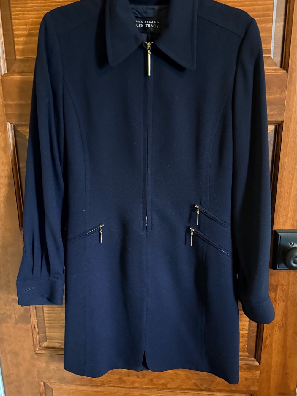 Women's Navy Zip-Front dress